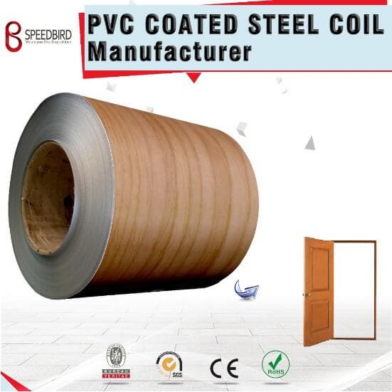 Wood grain PVC Color Coated Steel Coil for security door